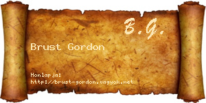 Brust Gordon névjegykártya